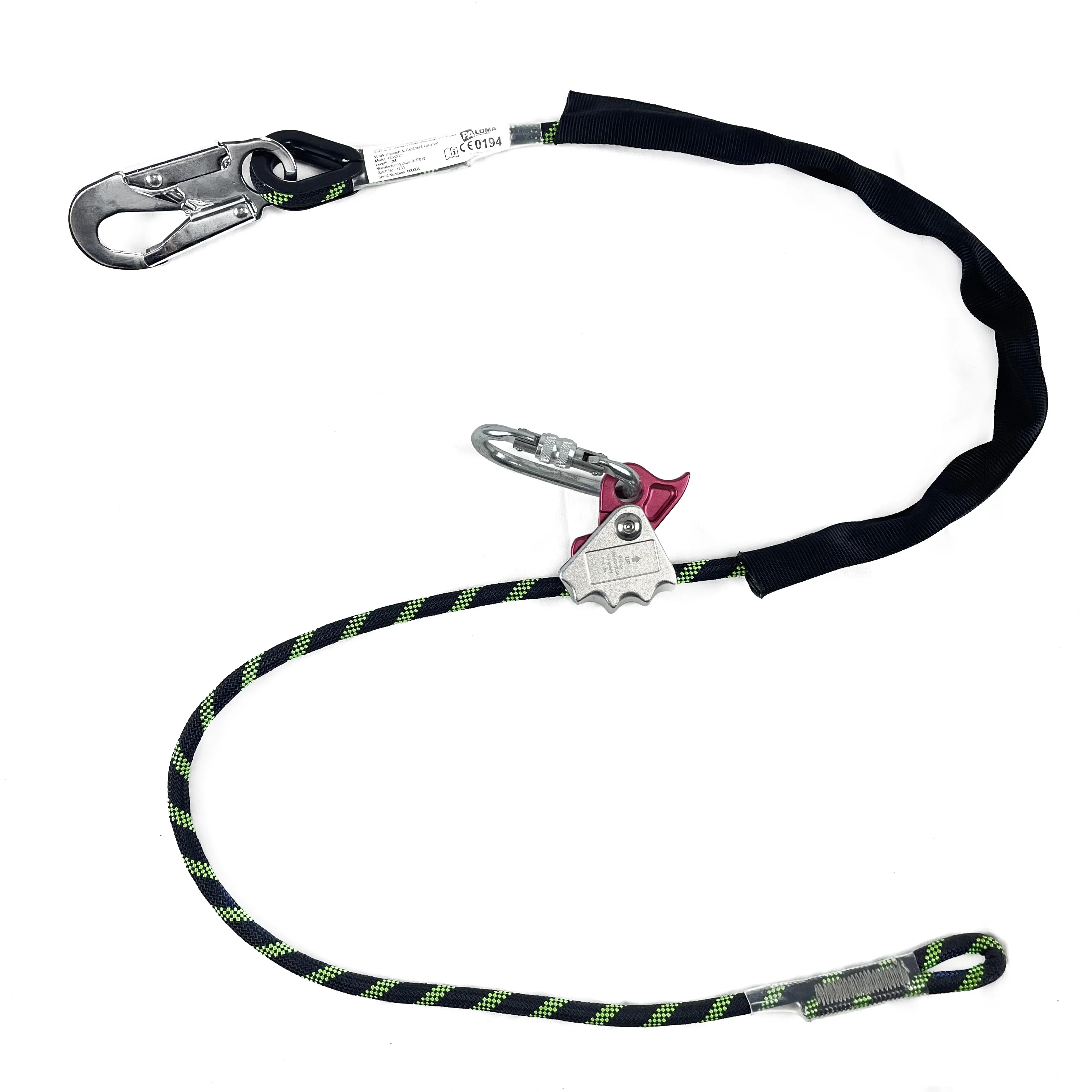 2m Work positioning safety lanyard adjustable CE EN358 Fall Restraint