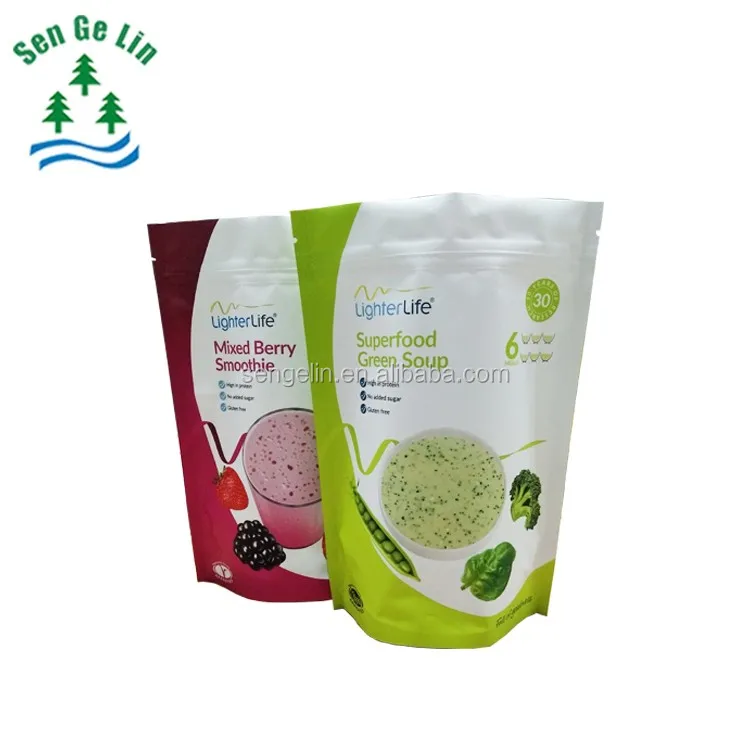 Wholesale Packaging Maca Powder Green Slim Custom Print Blueberry Detox Weight Loss Plastic Tea Bags