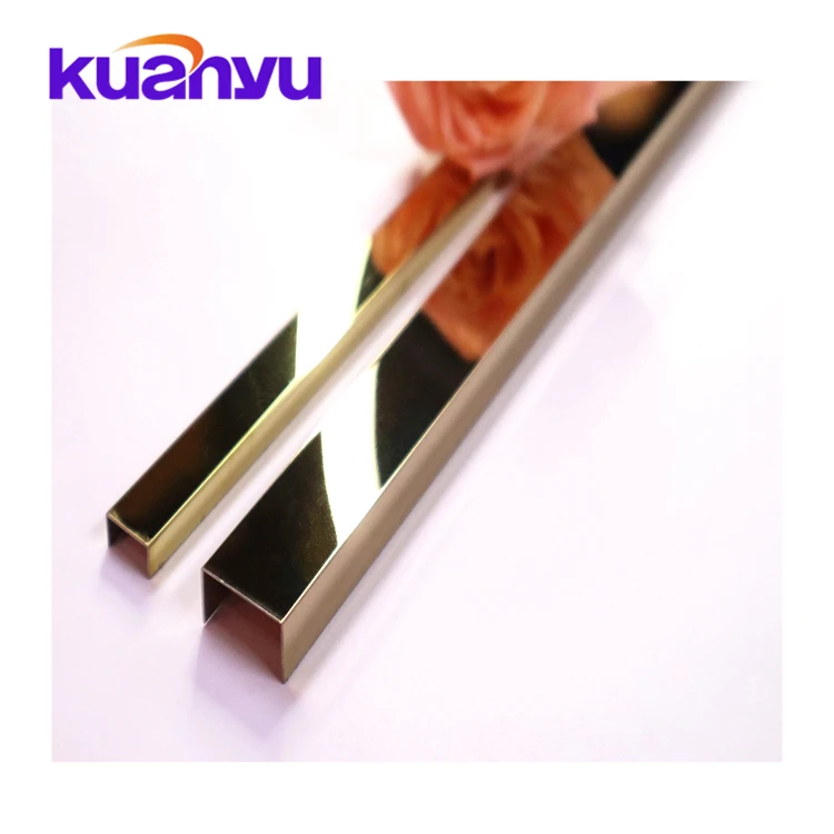 Stainless Steel Tile Trims Sus201 Sus304 Wall Tile Corner Edge Tile Trim For Washroom Walls Strip