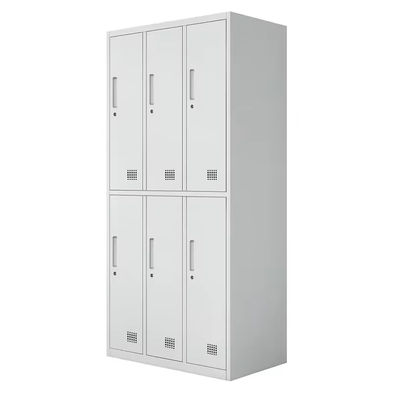 High quality file cabinet Steel Locker Cabinet 6 Door Wardrobe Clothes Storage iron cupboard clothing lockers of office home