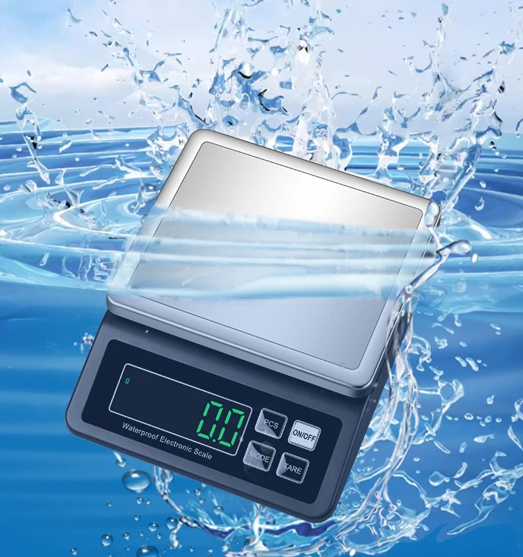 Digital Large 10Kg/15Kg*1G Baking Stainless Steel Multi-Function Electronic Waterproof Kitchen Weighing Scale