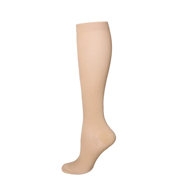 Sock manufacturer Unisex Long Tube Copper Pain Relief Stockings 15-20 mmHg Nylon Sports Knee High Compression Socks