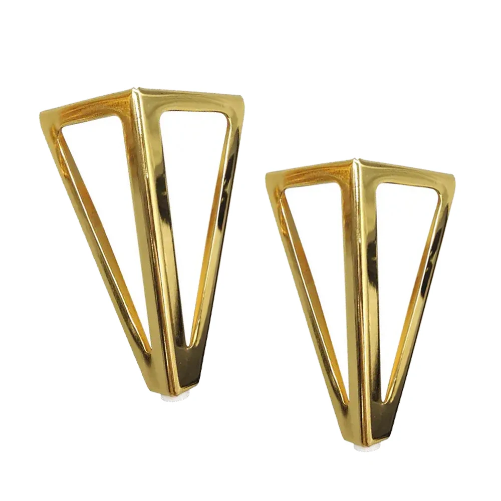 Sofa Fitting Factory Customized Hollow Out Replacement Bed Legs Light Luxury Design High 150mm Golden Iron Metal Sofa Feet