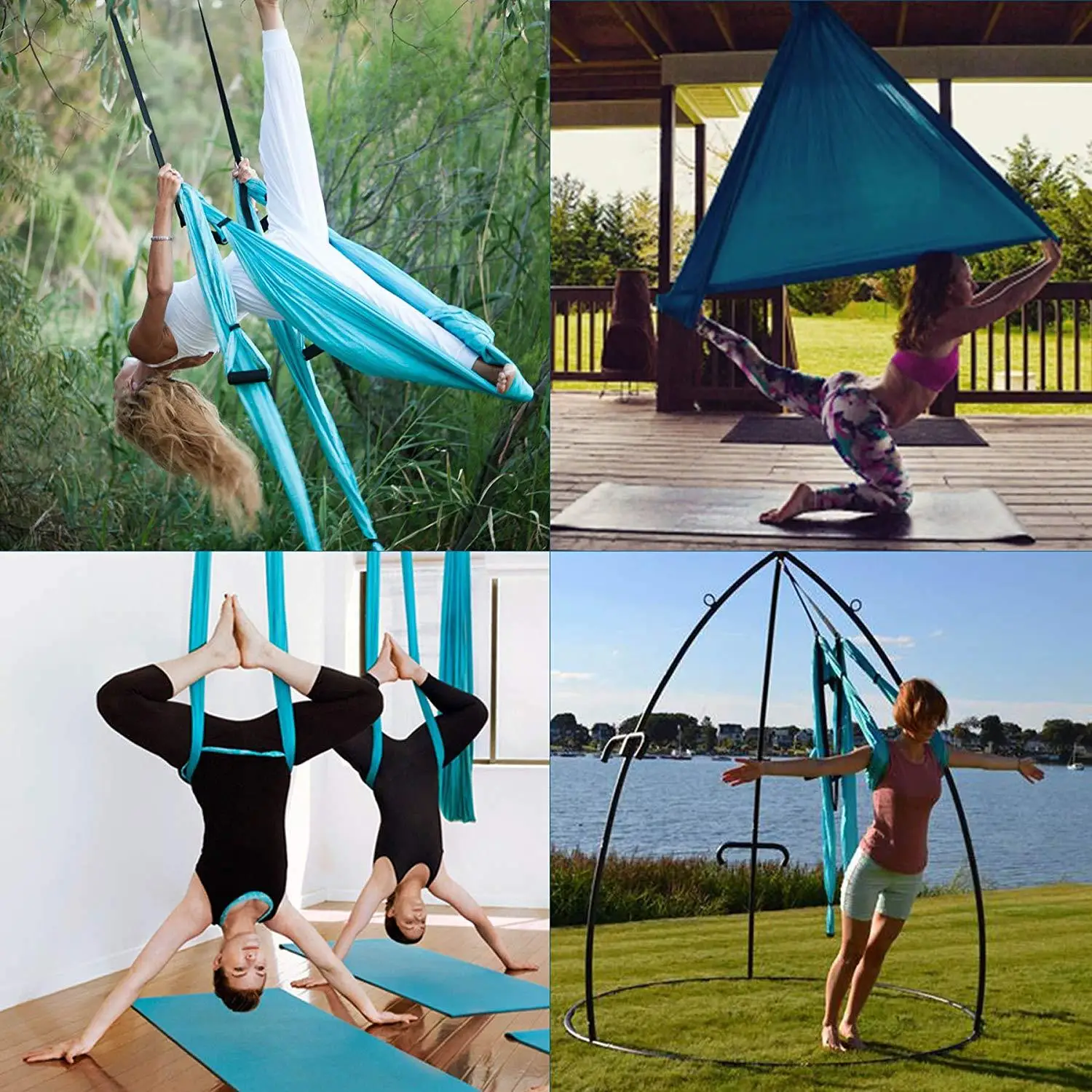 Divtop Flying Yoga Inversion Tool Antigravity Hammcock Aerial Yoga Swing Set For Studio