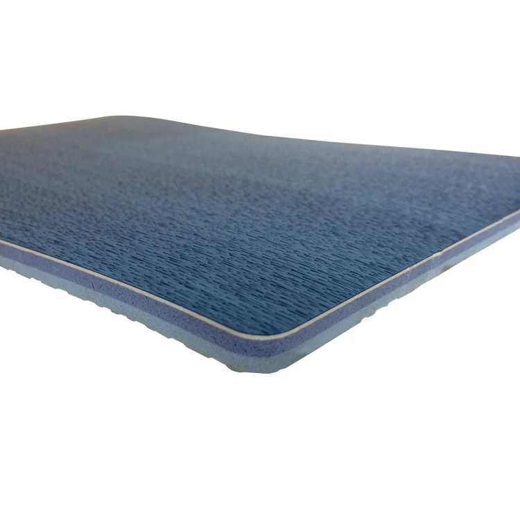 Modern PVC Vinyl Sport Flooring Tiles Waterproof Basketball Courts Indoor Gym Use Glue Installation Foam Grain Graphic Design