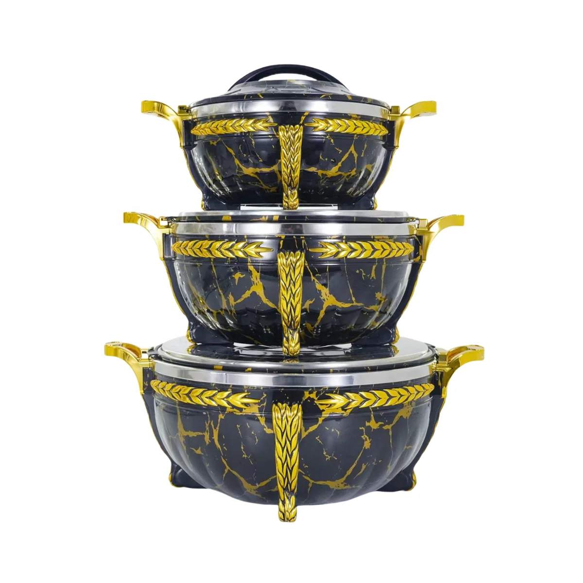 Best Selling Big Capacity Gift Set Kitchen 3L+7L+10L 3pcs Set Hot Pot Food Warmer Set For Ramadan Use