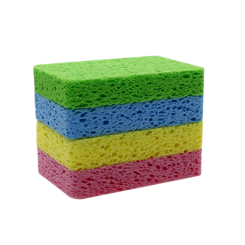 Customized Eco Friendly Compressed Cellulose Sponge Biodegradable Kitchen Dish Washing Cleaning Sponge