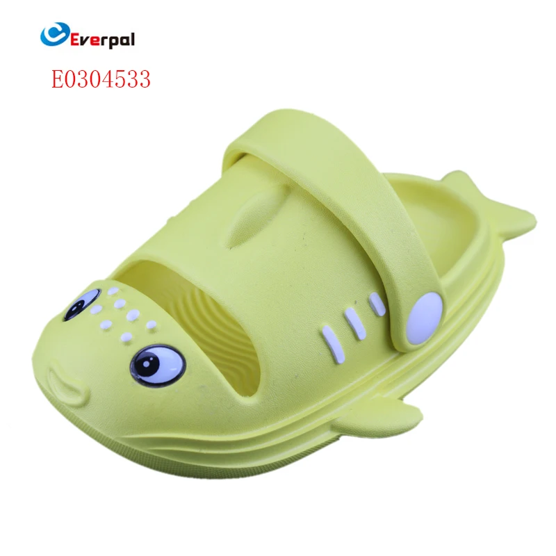 Fish Design Kids Close Toe Slippers Clogs For Toddler Boys and Girls