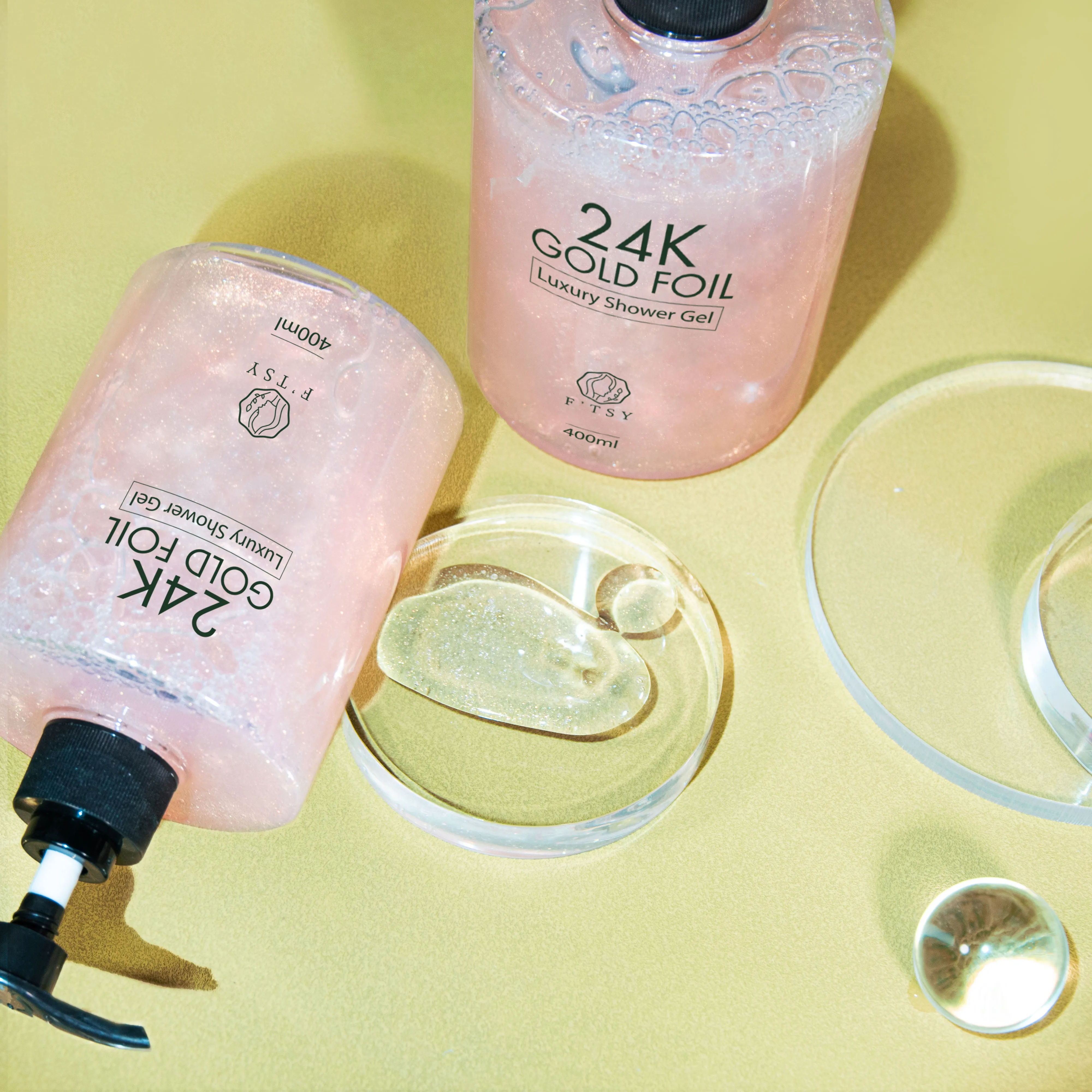 OEM Natural Organic Body Wash Scrub 24K Gold Exfoliating Lightening Whitening Shower Gel