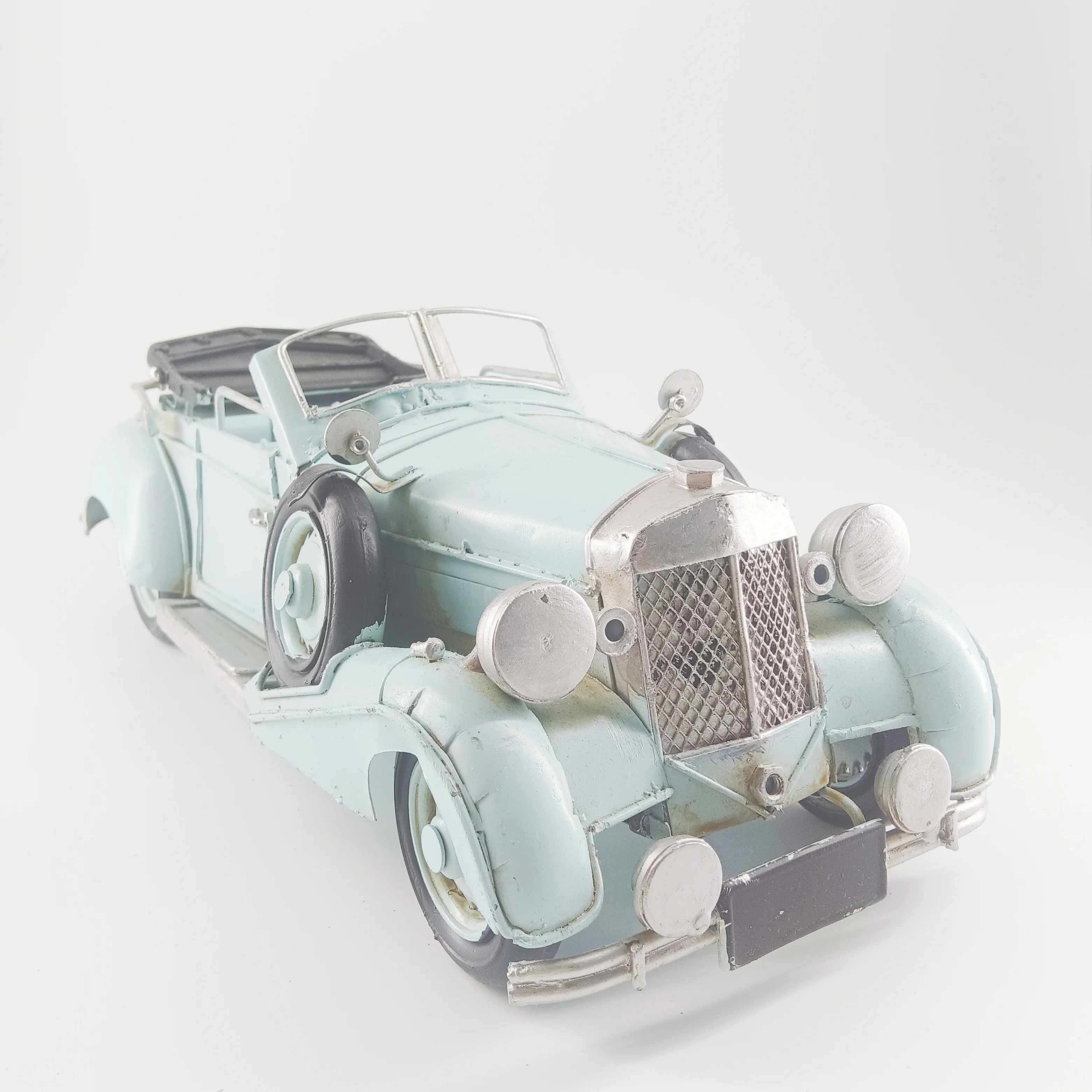 2024 Retro Classic Blue American Style Metal Sports Car Model Hot Selling Home Decor Crafted in Metal