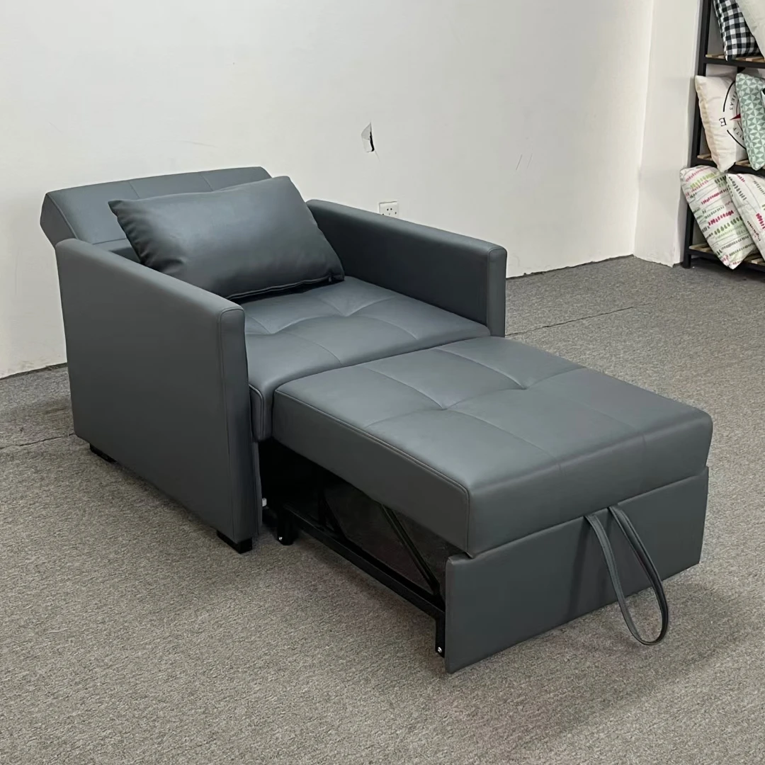Modern Lving Room Hotel Cum Smart Couch Sofas Furniture Fabric Foldable Single Sofa Pull Out Transformer Folding Sofa Bed