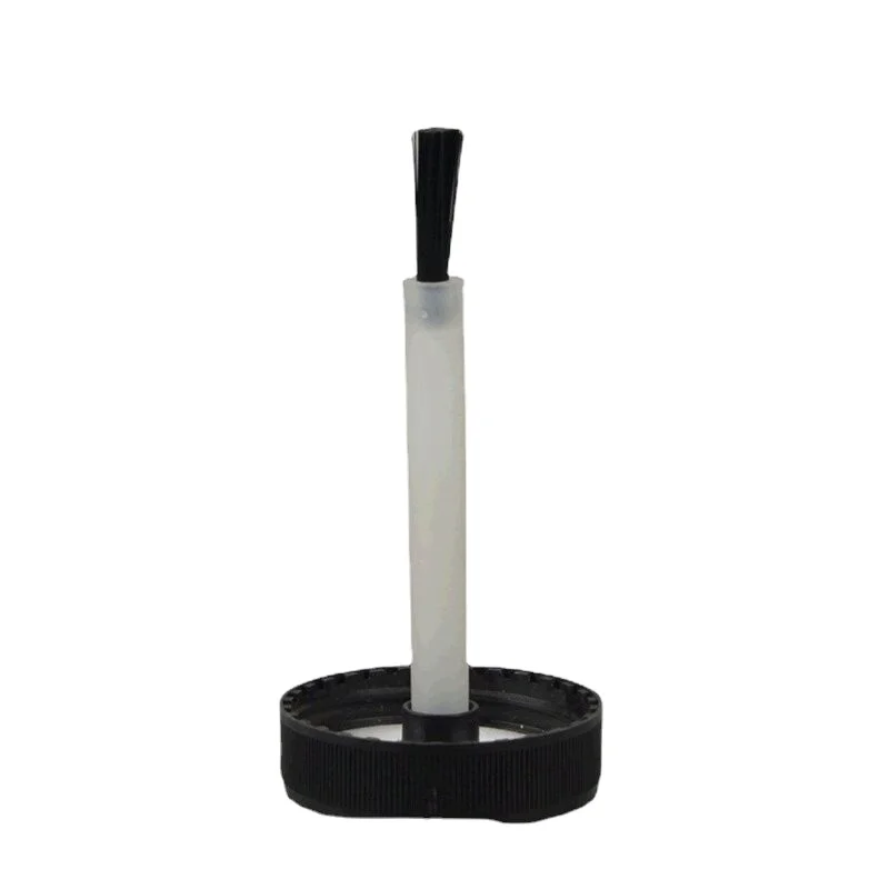 Black Screw Cap with Brush PET Plastic Factory 28-410 Bottles Carton Customized Provided Jar Plastic Screw and Cap for Handle