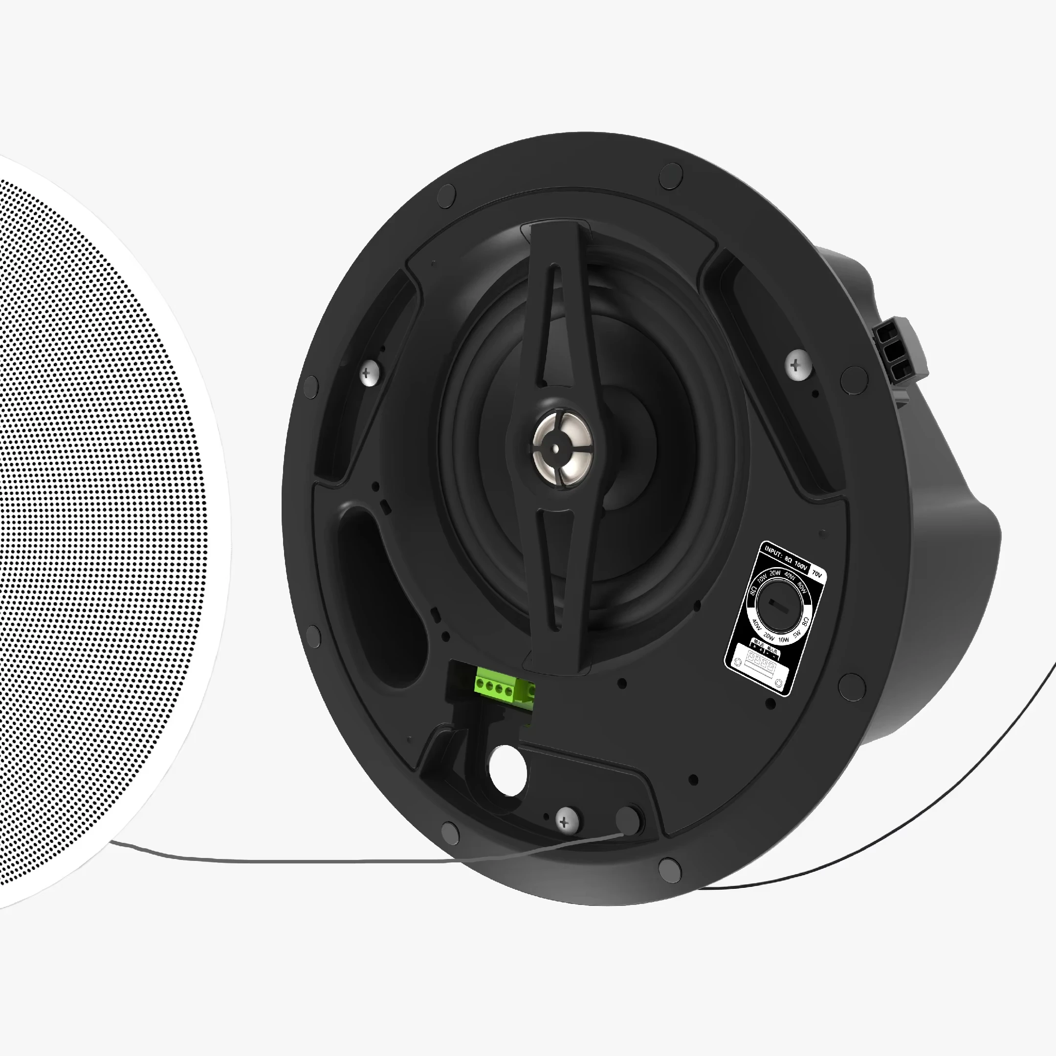 new product 1x6.5inches+1x1 inches Ceiling speaker 100V/70V/8OHMS  conference room church mosque audio speaker cafe