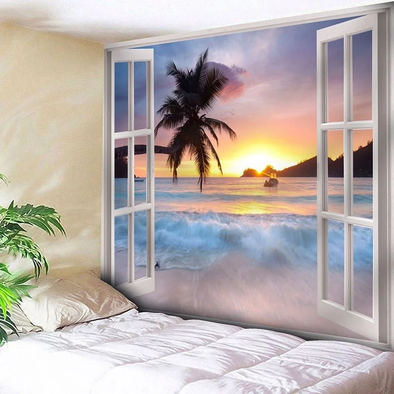 Ocean Tapestry Manufacturer Colorful Bohemian Abstract Hippie Trippy Wall Hanging Psychedelic Tapestry