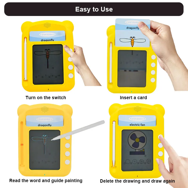 Language Learning Intelligent Creative Simple Strokes Pen Teaching Resources Reader Enlightenment literacy LCD Handwriting Board