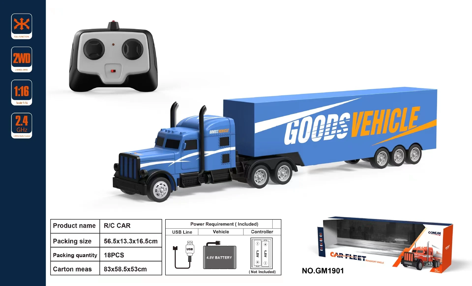 Лидер продаж, детский игрушечный автомобиль, 1/16 с дистанционным управлением, 30 метров, детский игрушечный автомобиль, контейнер, грузовик, игрушка