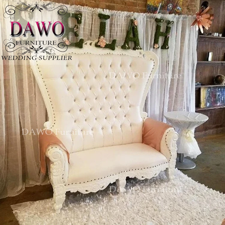 luxury modern design high back king wedding sofa chair