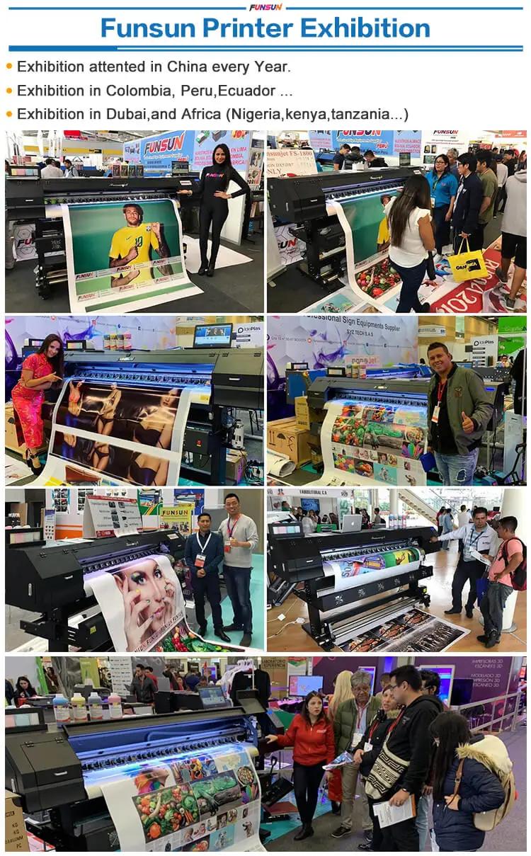 Funsun XP600 Inkjet Printer 1.6m 1.8m 3.2m China Plotter Large Format Poster Canvas Vinyl Wrap Eco Solvent Printer