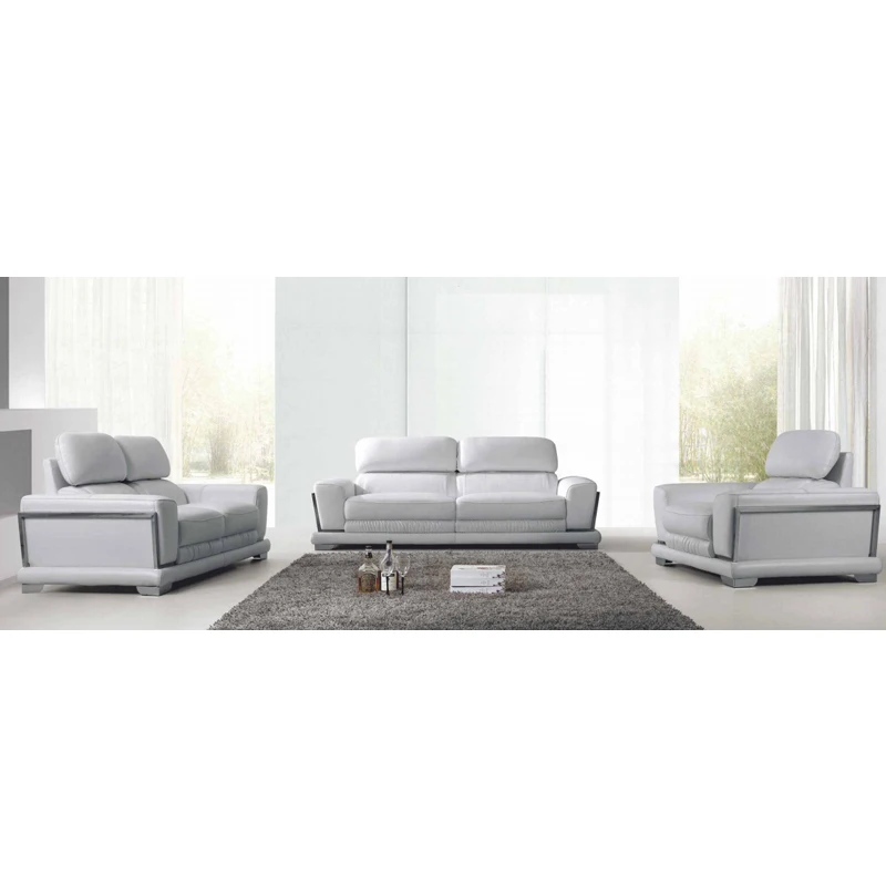 Italian Modern Villa Sectional Luxury Sofa Set Furniture Lounge Couch Living Room Large 3 2 1 Seater Modular Leather Sofa