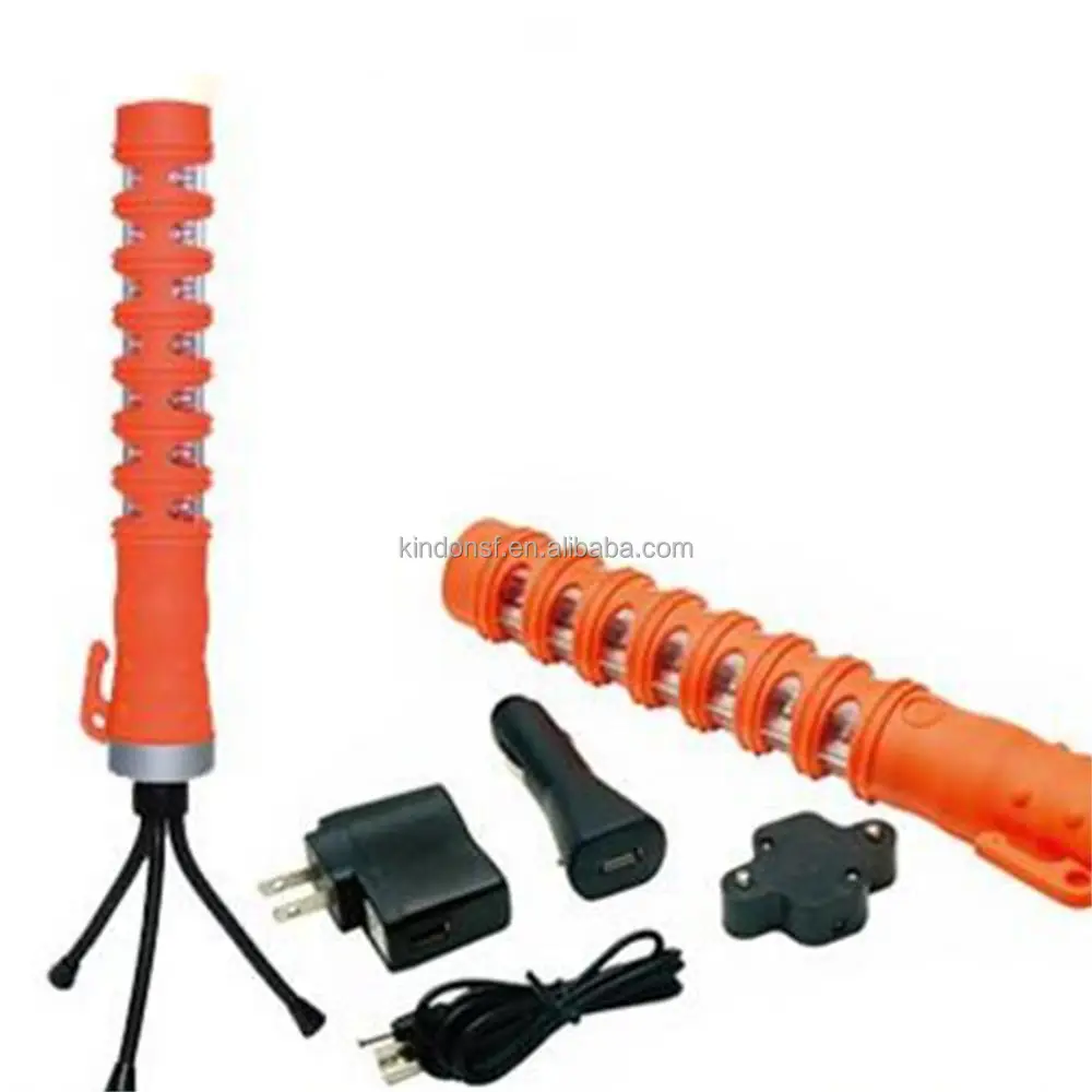 Rechargeable LED Traffic Warning Baton magnetic traffic stick for road safety