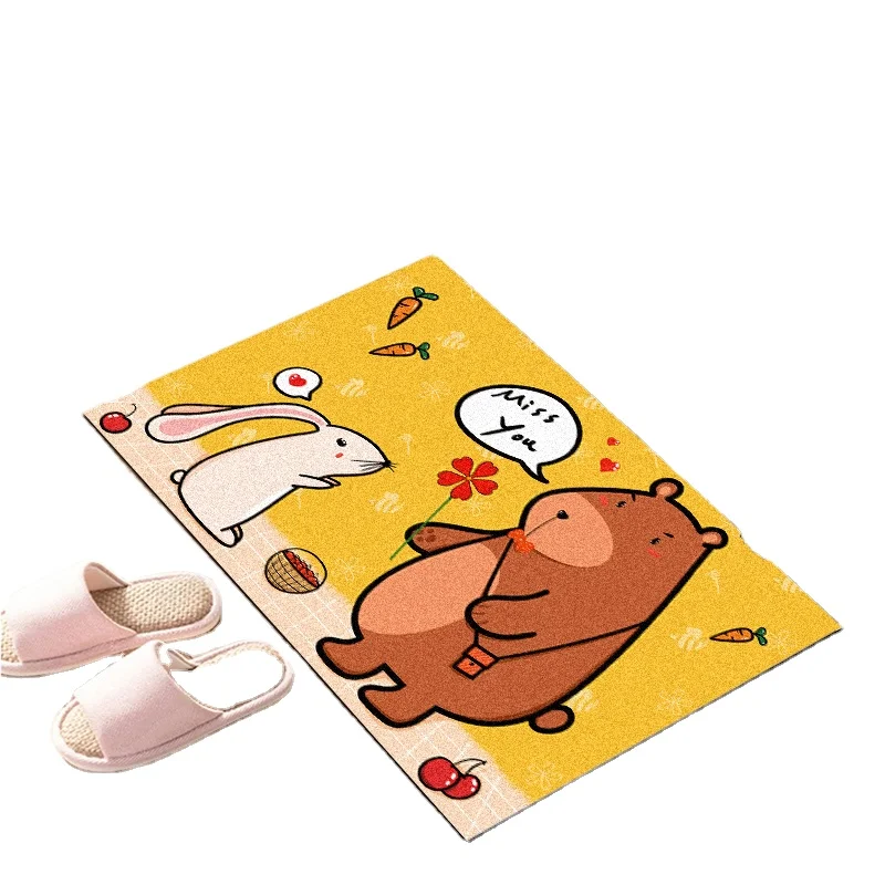 
Cartoon Cute Carpet Faux Cashmere Bathroom Mat 