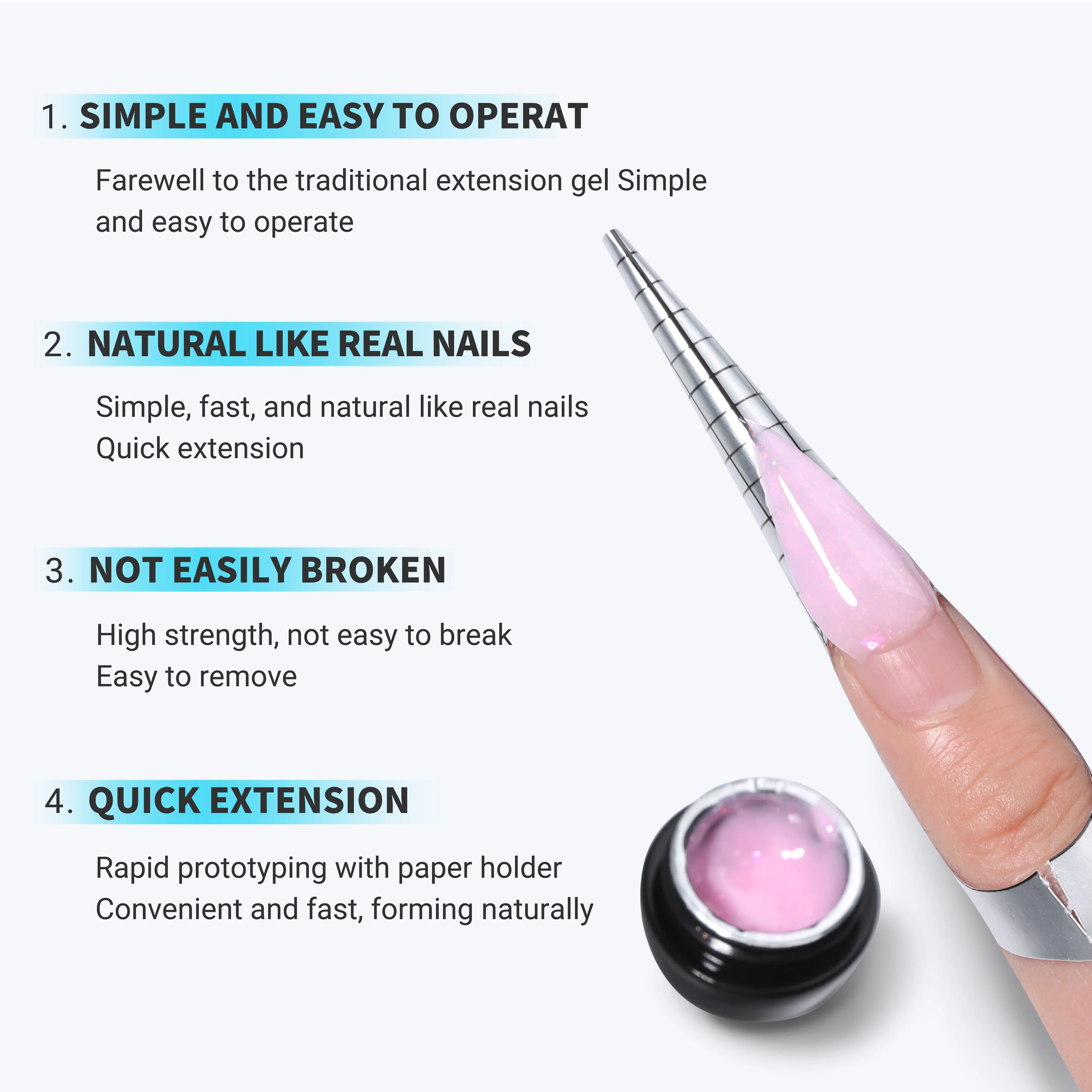 KNC Self leveling Nail Builder Extensions Private Label OEM Free Sample 42Colors Nail Construction Extension UV Gel Builder