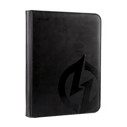 Custom Premium  9 Pockets  top loader binder Card Album PU Leather Zipper Card Binder toploader binders