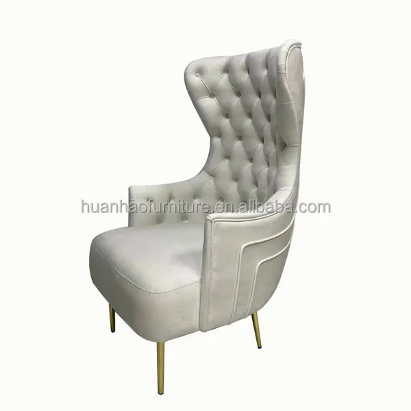 Hot Sale Luxury Living Room Chair Velvet Upholstery Leisure High Back Accent Chair For Home Hotel