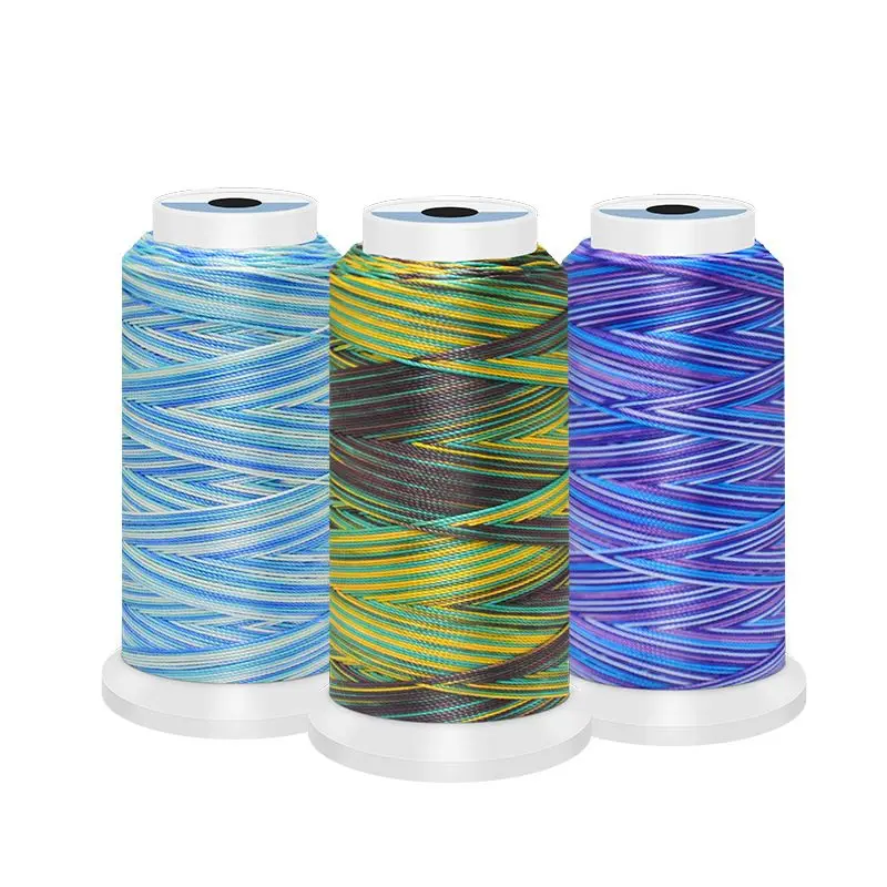 Оптовая продажа экологически чистых полиэфирных мешков радужные швейные нитки