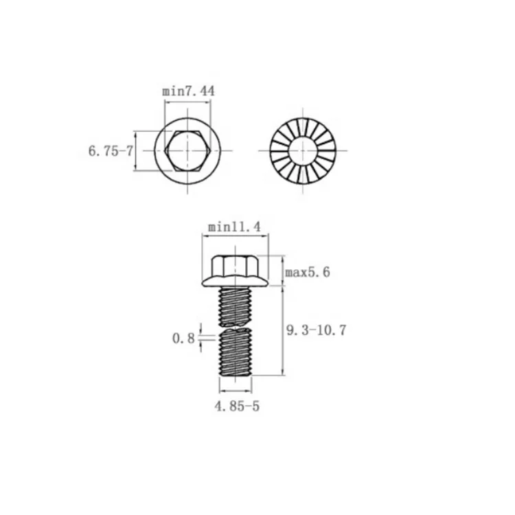 Шестигранный фланцевый болт для промышленности, китайские фабрики