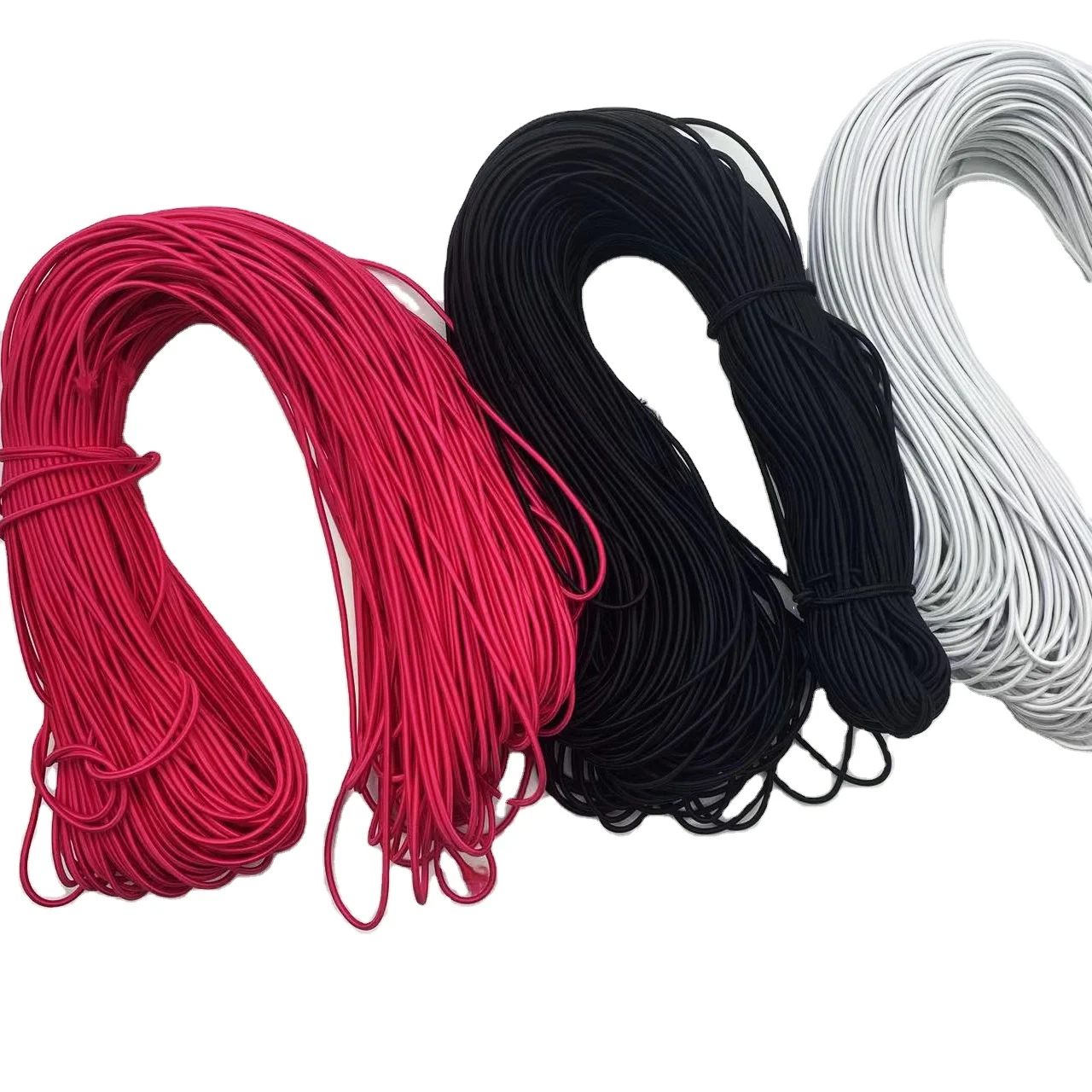 Hengda Guaranteed Quality Proper Price Factory Customized High Quality Black 5mm 6mm 8mm Latex Stretch Rope for Clothing