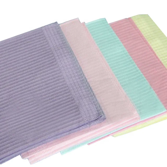 Wholesale 3 Ply Black Anti-water Soft Cosmetic Bib Disposable Dental Bib