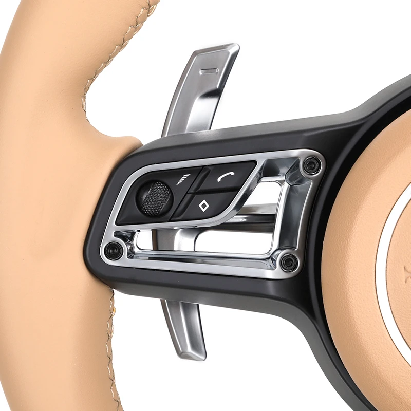 Upgrade Full Leather Volant Lenkrad Steering Wheel for Porsche Panamera Cayenne Macan Cayman Boxster 718 911 987 958 991.2 971.2