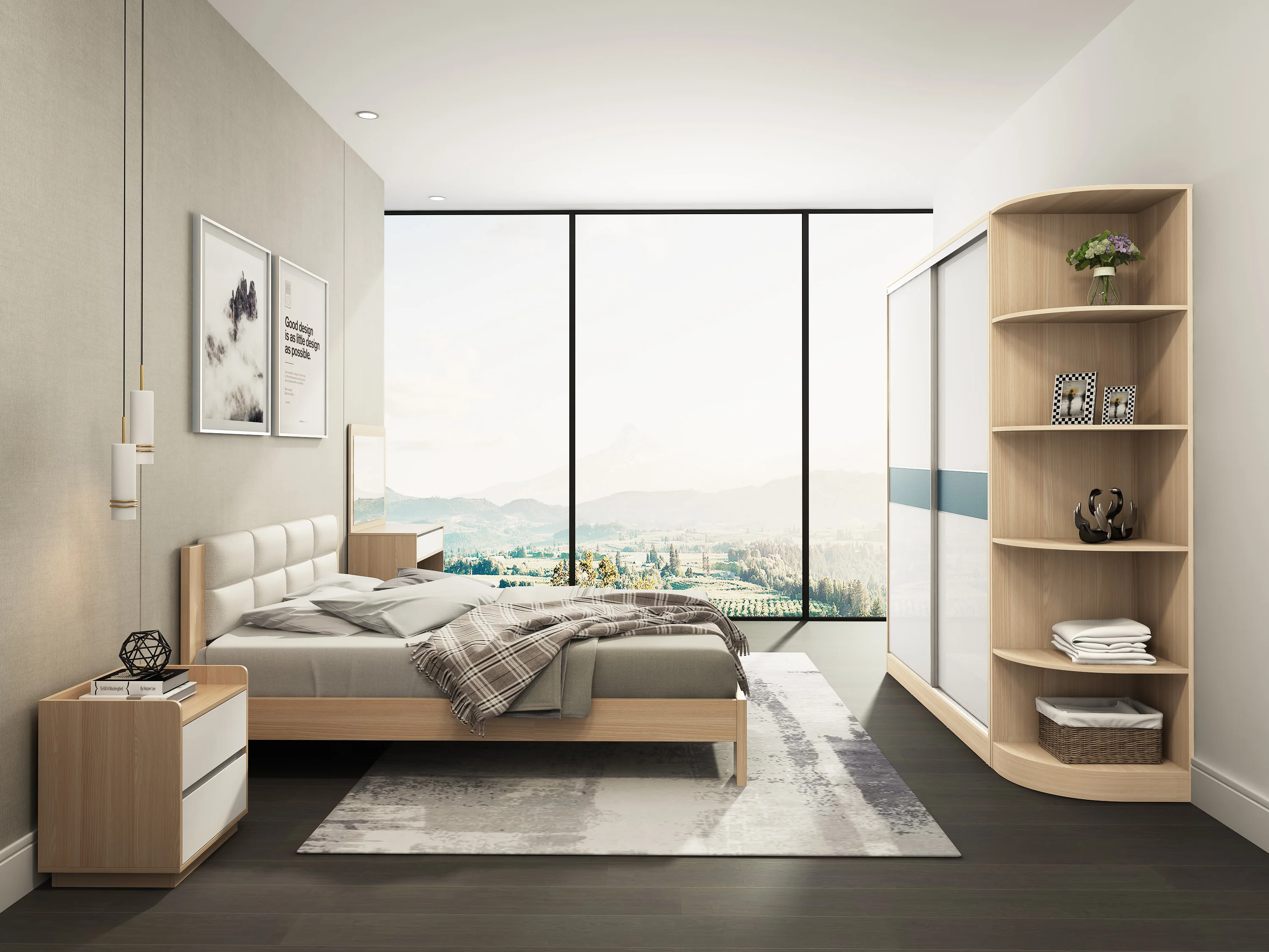 Japanese Low Platform Storage Bedroom Furniture With Good Price
