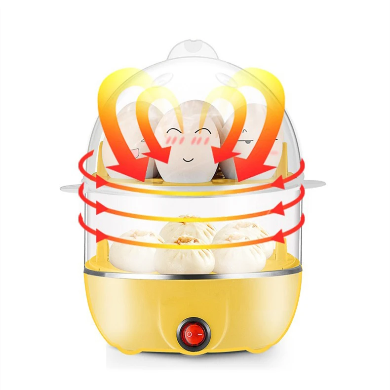 Дешевый быстрый Многофункциональный пластиковый однослойный автоматический Электрический котел для яиц 7 яиц
