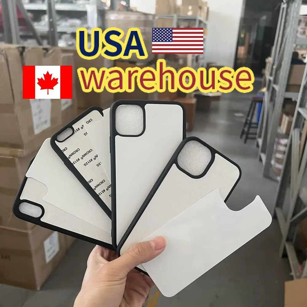 sublimation phone cases blank wholesale 2d for  14 Plus 15 Pro Max USA warehouse blank sublimation phone case  for iphone