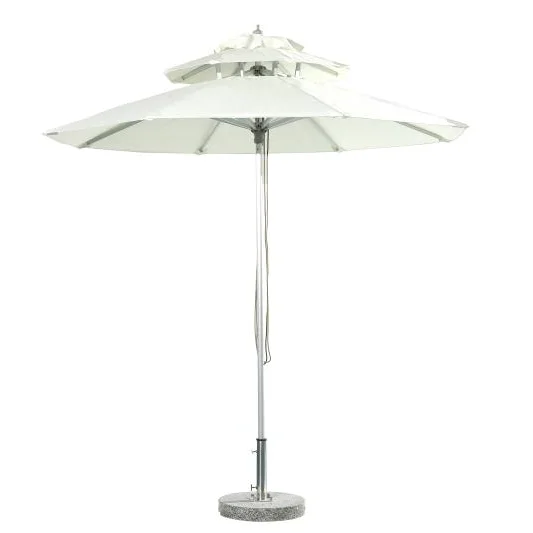 Resort commercial beach garden two layer round outdoor table white umbrellas parasols restaurant umbrella
