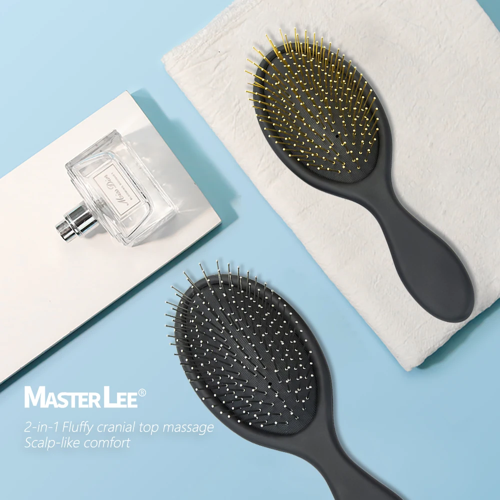 Bristle Anti Frizz Hair Styling Brush Smoothing Brush Comb for Curly Thick Hair Hair Brush Stainless Steel for Women and Men