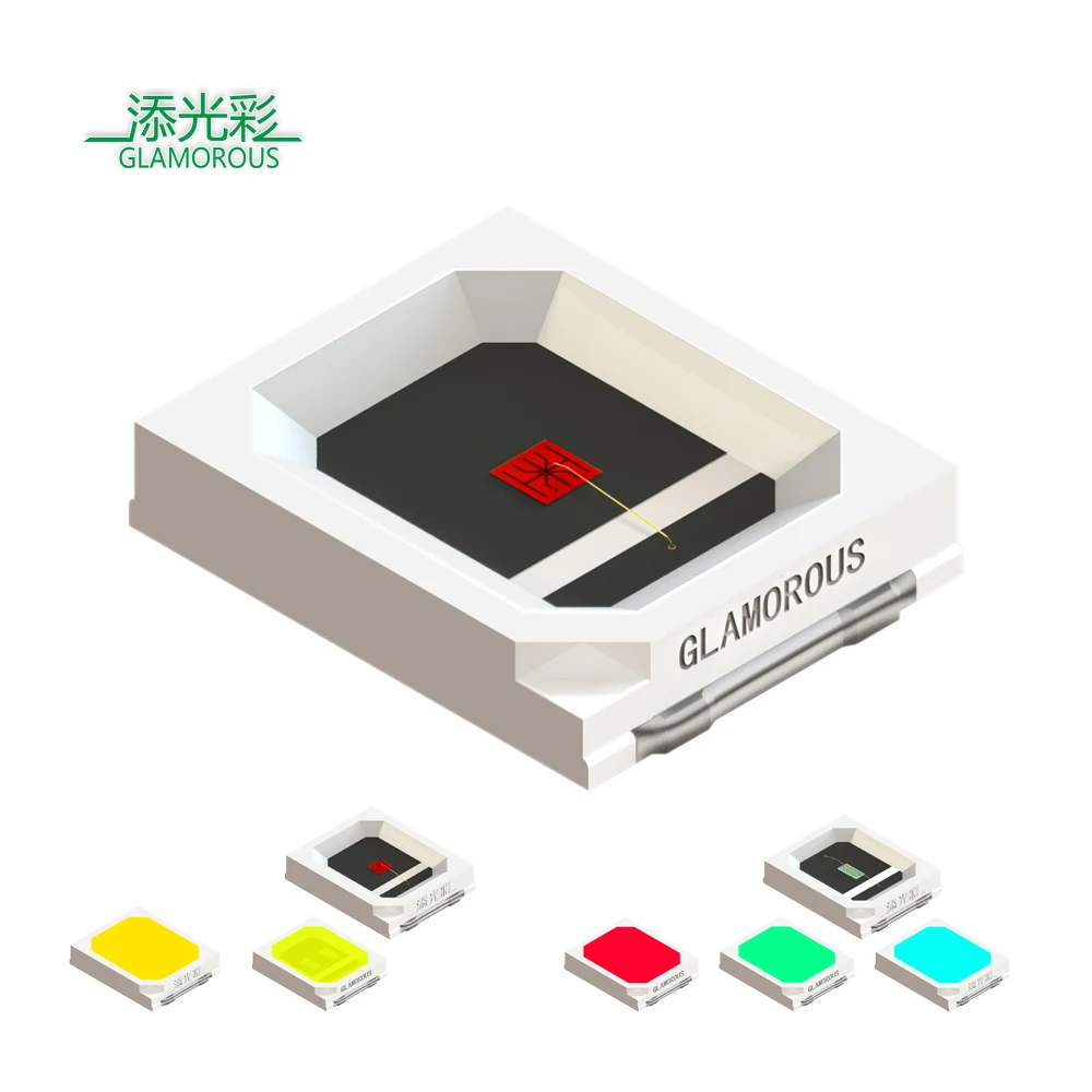 Free sample ultra brightness 2835 Smd Led Specifications 0.2w white red pink blue amber full color