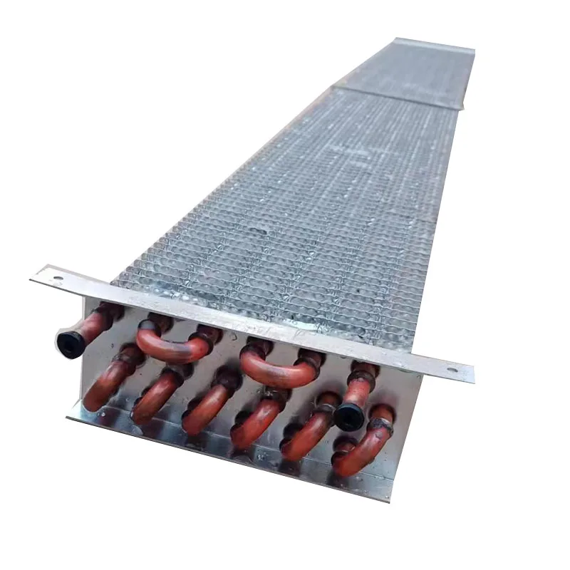 Air cooled fin type refrigeration condenser double open fish tank copper tube evaporator