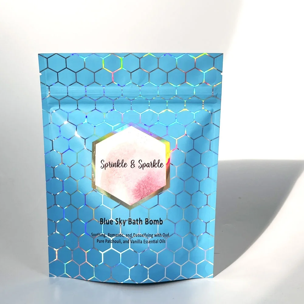 Stand Up Doypack Mylar Foil Pouches Bath Soak Body Scrub Packaging Bags Powder Zipper Bag