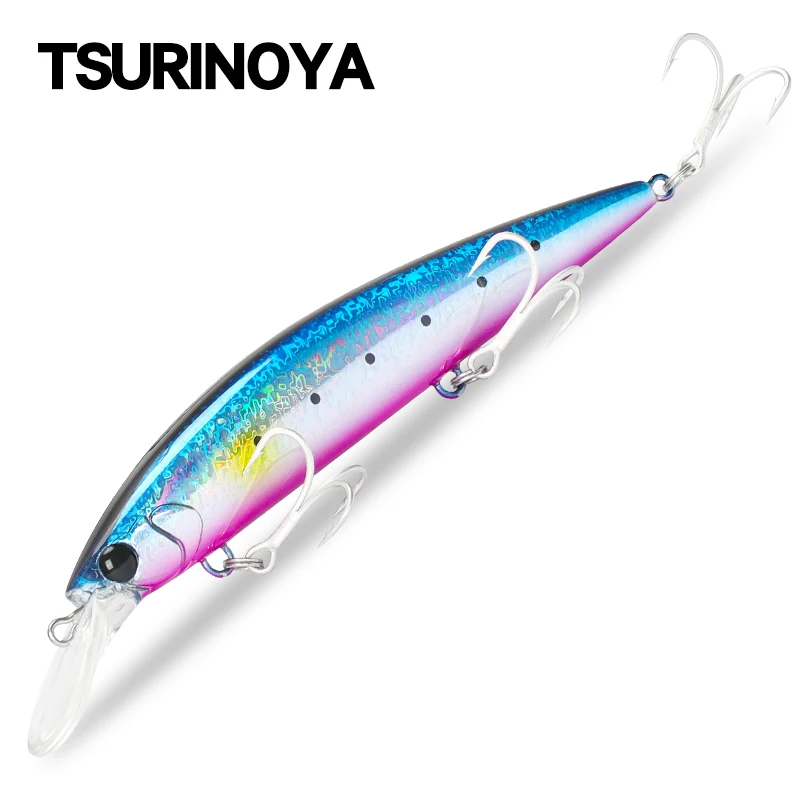TSURINOYA 110mm 37g Heavy Weight Sea Fishing Lure Max 80m Ultra Long Casting Sinking Minnow WIZARD 110S Artificial Hard Baits