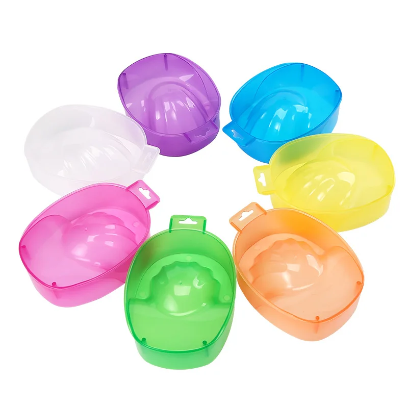 Half clear Nail Art Manicure Care Soak Bowl Tray Gel Polish Remover Manicure Bowl Other Nail Supplies