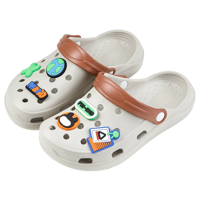 Cheerful Mario Cool Baby Sandals Wear-Resisting Leisure Children Clogs Non-Slip Wholesale Customized EVA Factory Outlet.