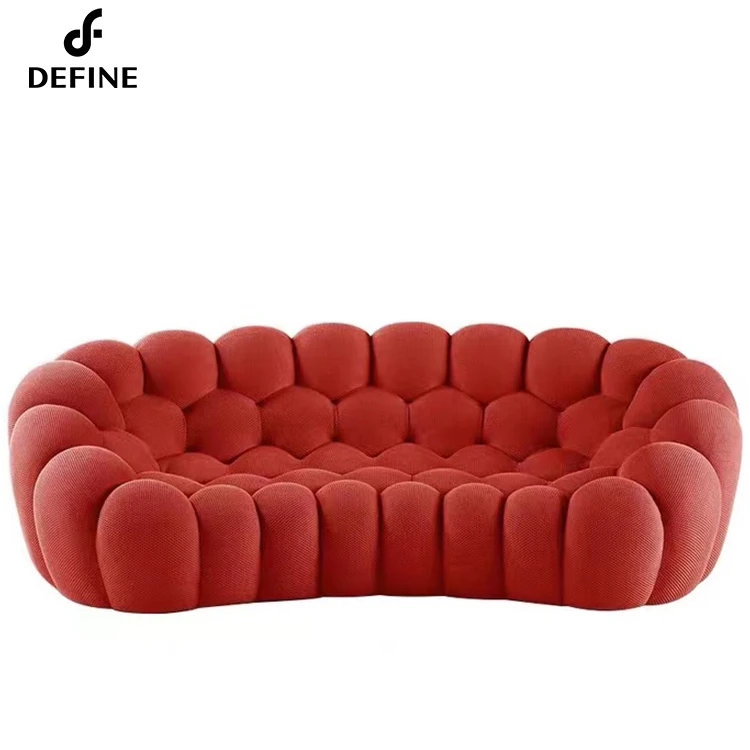 High quality comfortable fabric bright color bubble sofa for bedroom living room