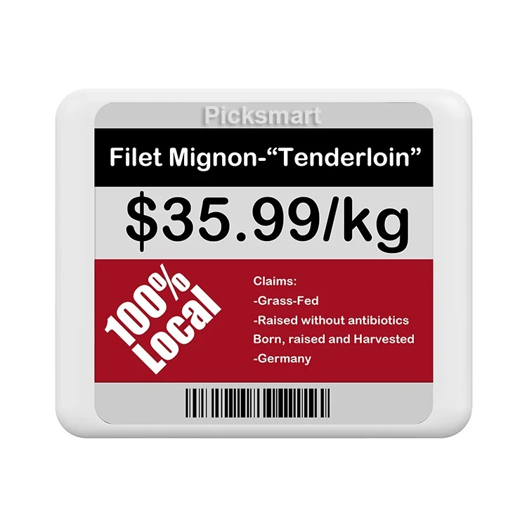 Picksmart 4.2 inch BLE ESL Digitail Price Tag Electronic E ink Price Tag Electronic Shelf Label