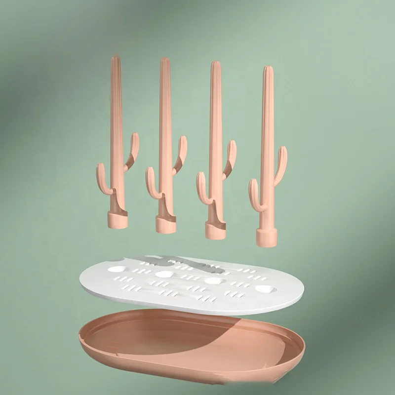 Factory Manufacturer OEM Baby bottle drying rack plastic Draining rack Detachable bottle rack