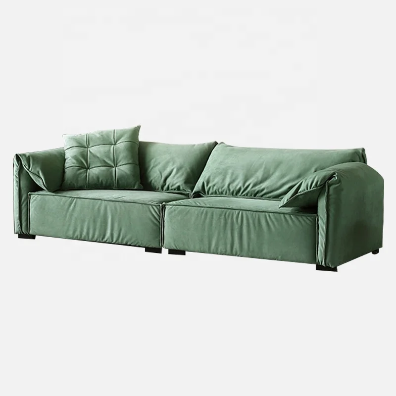 Nordic simple living room flannelette sofa home living room furniture sofa set Italian sofa combination