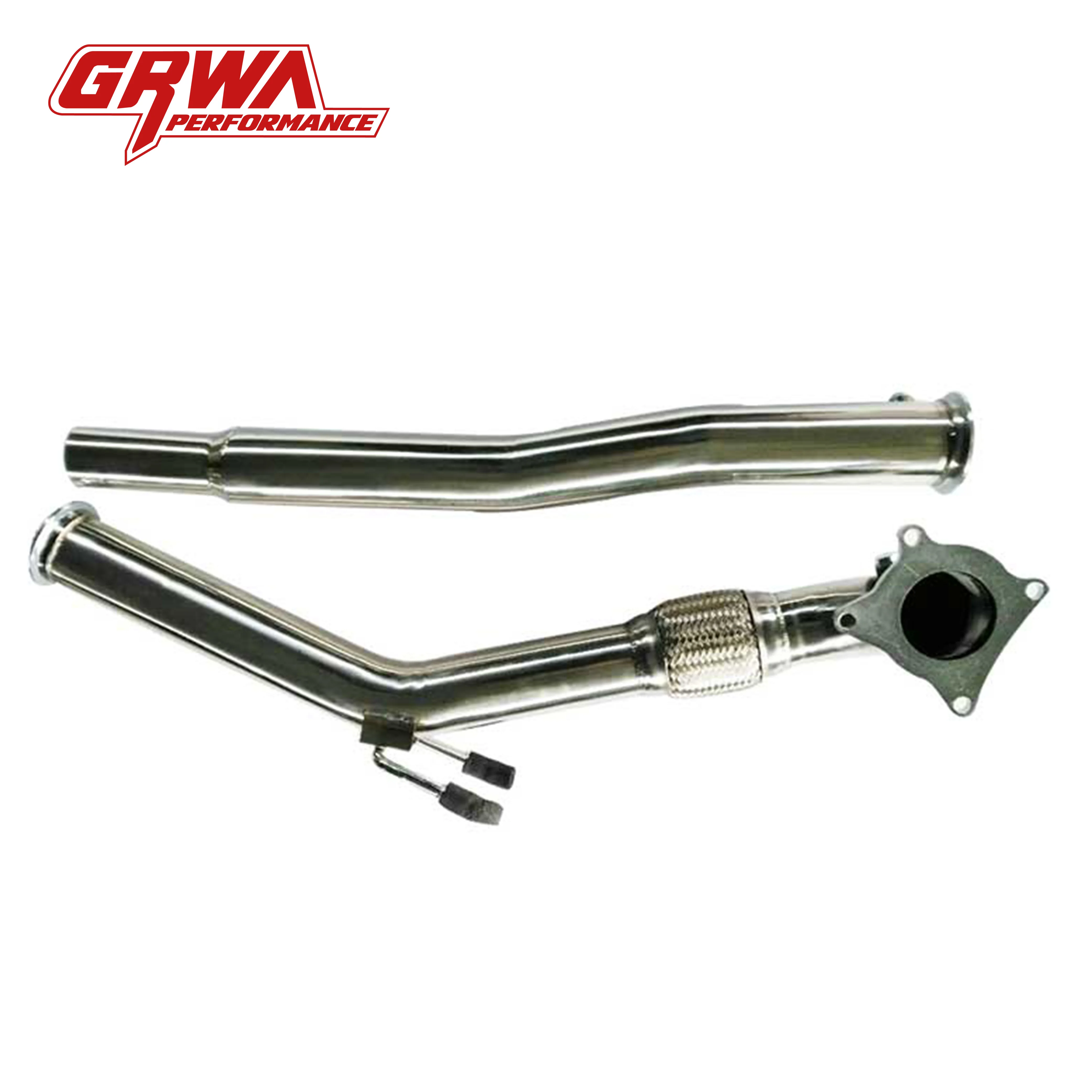 High quality parts GRWA Polished Exhaust  Downpipe for VW Golf  MK5/MK6