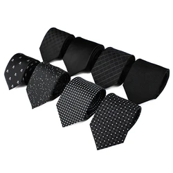 China Manufacturer High Quality Wholesale Custom Logo Black Silk Tie